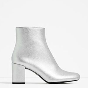 ZARA Silver Ankle boot